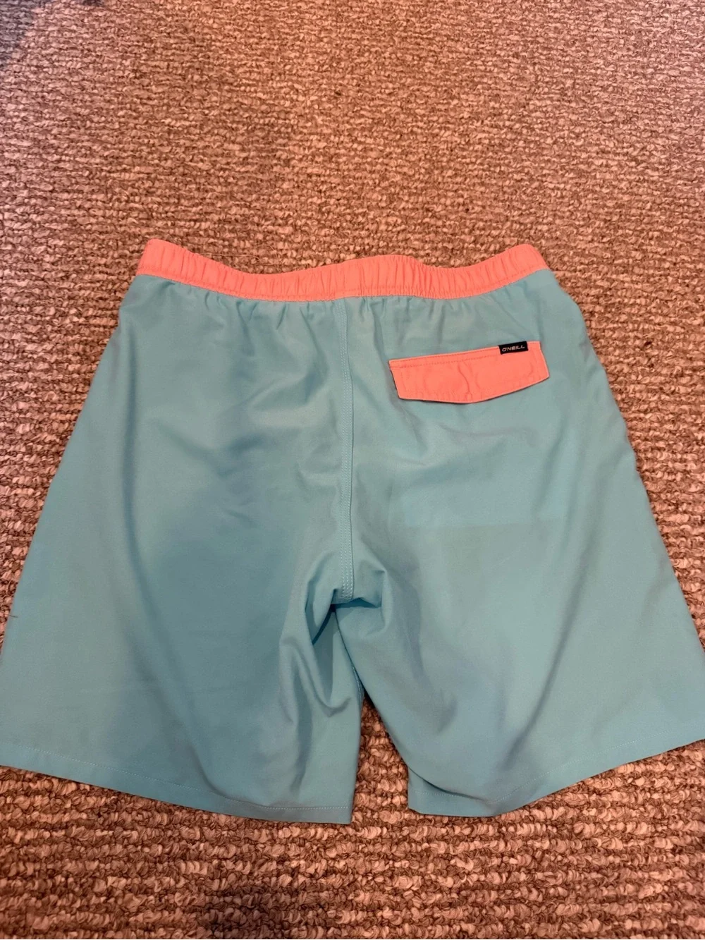 O'Neill Light Aqua Swim Shorts with Black Logo Patch